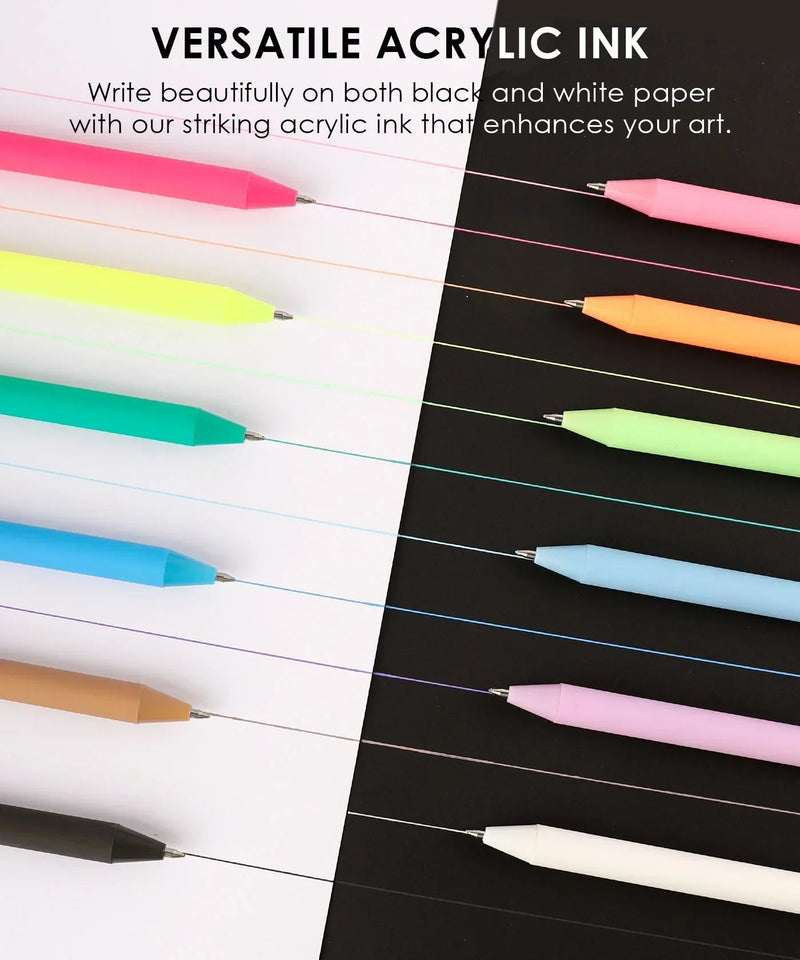 Retractable Colorflow Acrylic Gel Pen Set of 12