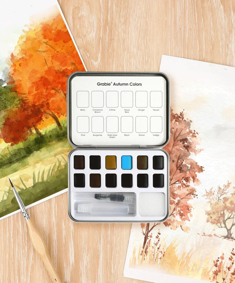 Grabie Watercolor Pocket Set of 12 Autumn