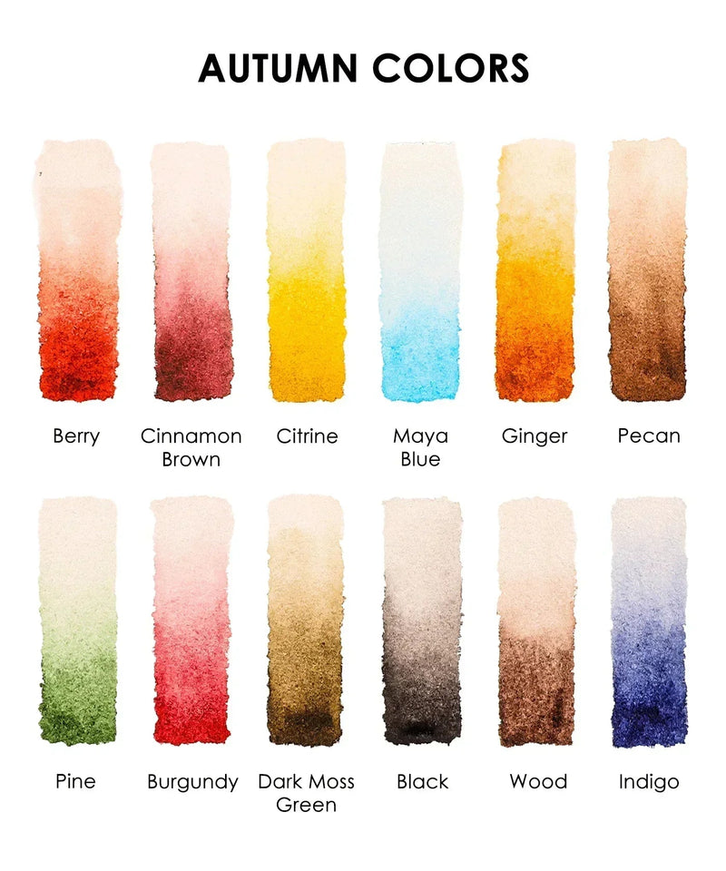 Grabie Watercolor Pocket Set of 12 Autumn