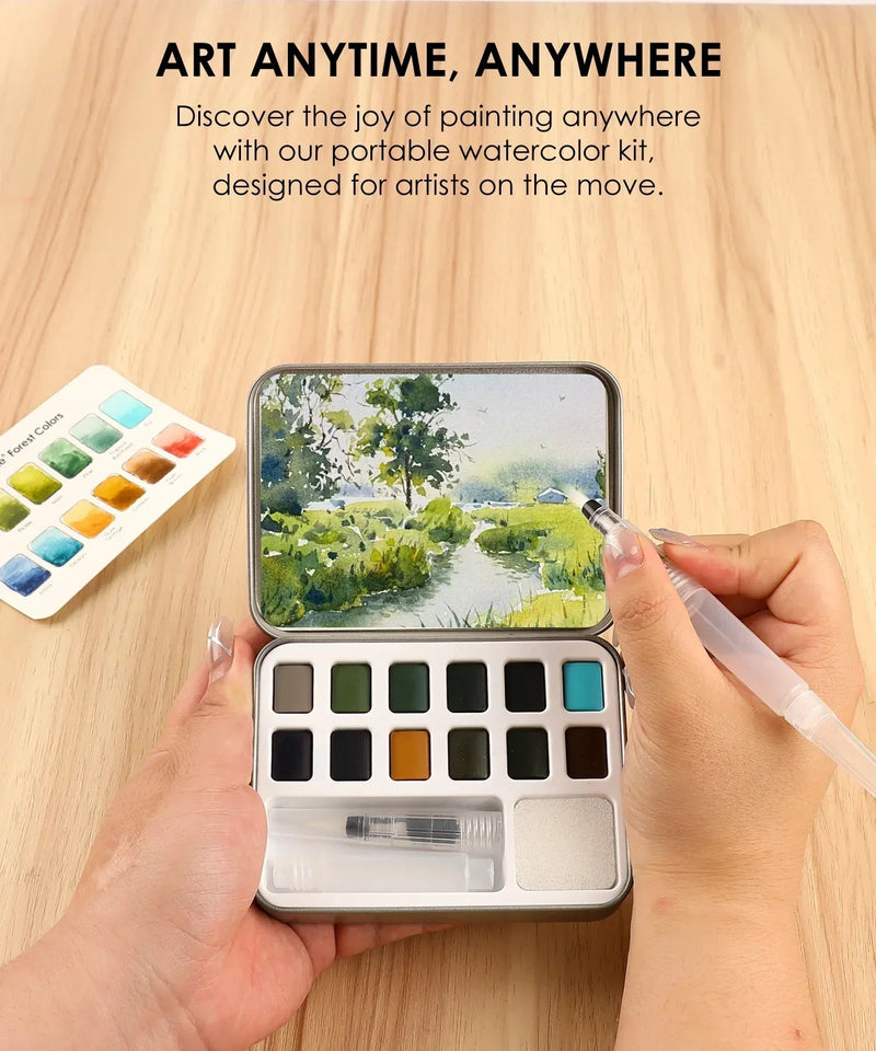 Grabie Watercolor Pocket Set of 12 Forest