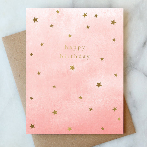 Soft Blush Stars Birthday Card - LOCAL FIXTURE