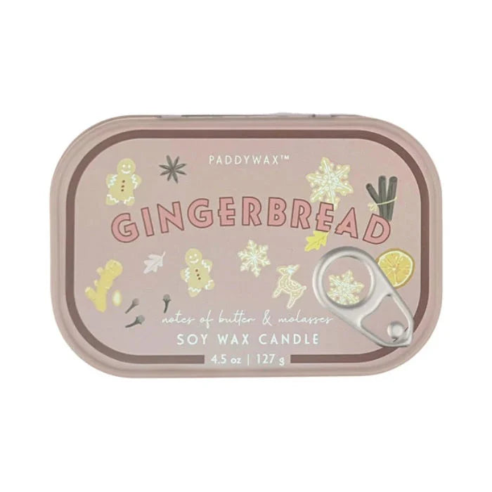 Paddy Wax Gingerbread Tin 4.5oz Candle