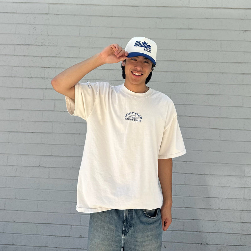Heavy Faded Whittier Yacht Club Nautical Flag T-shirt