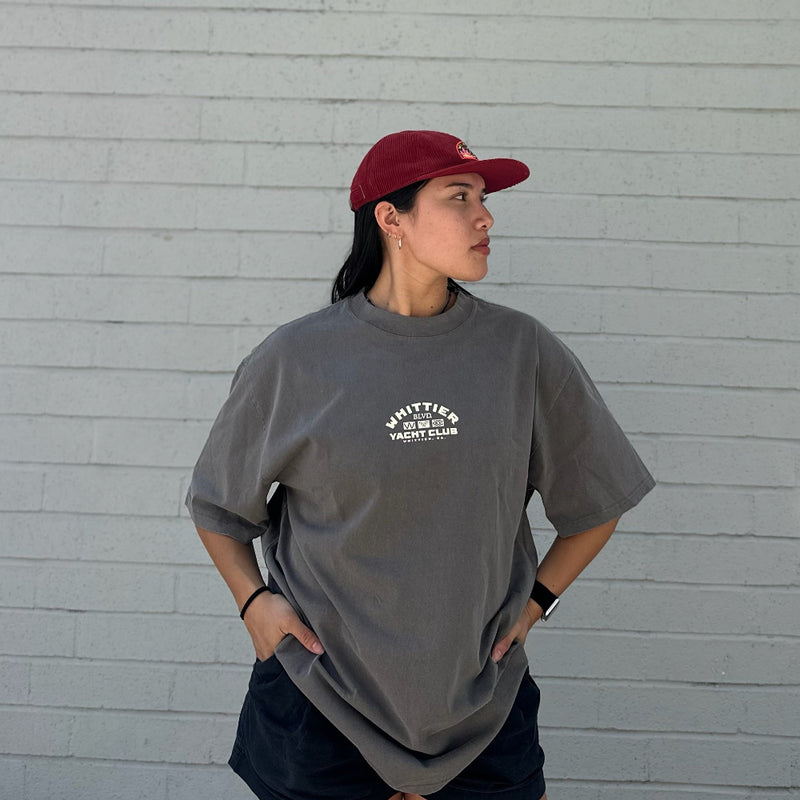 Heavy Faded Whittier Yacht Club Nautical Flag T-shirt