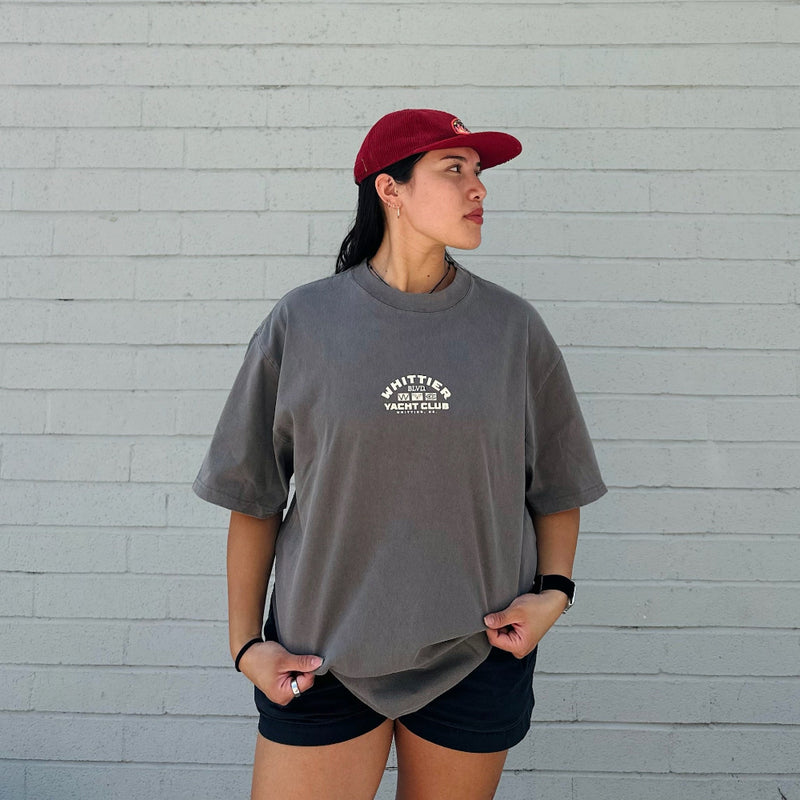 Heavy Faded Whittier Yacht Club Nautical Flag T-shirt