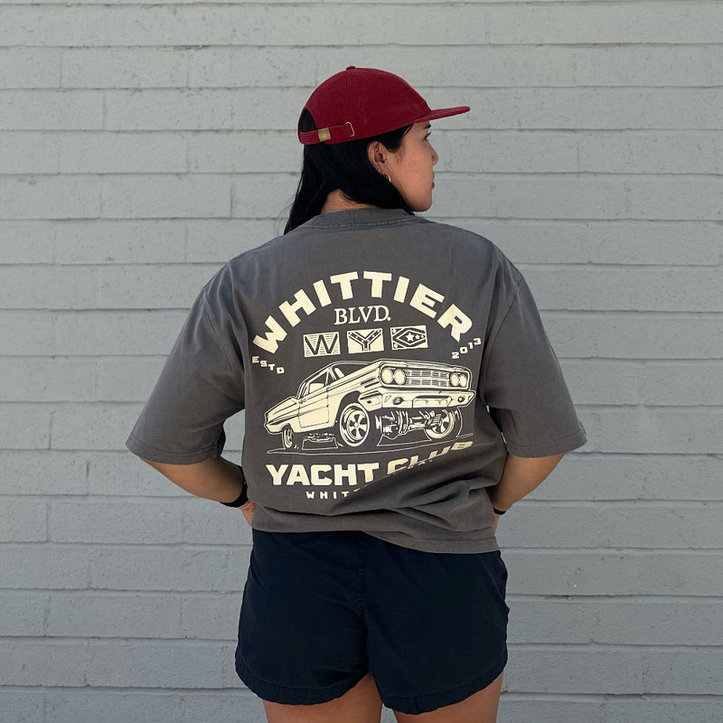 Heavy Faded Whittier Yacht Club Nautical Flag T-shirt