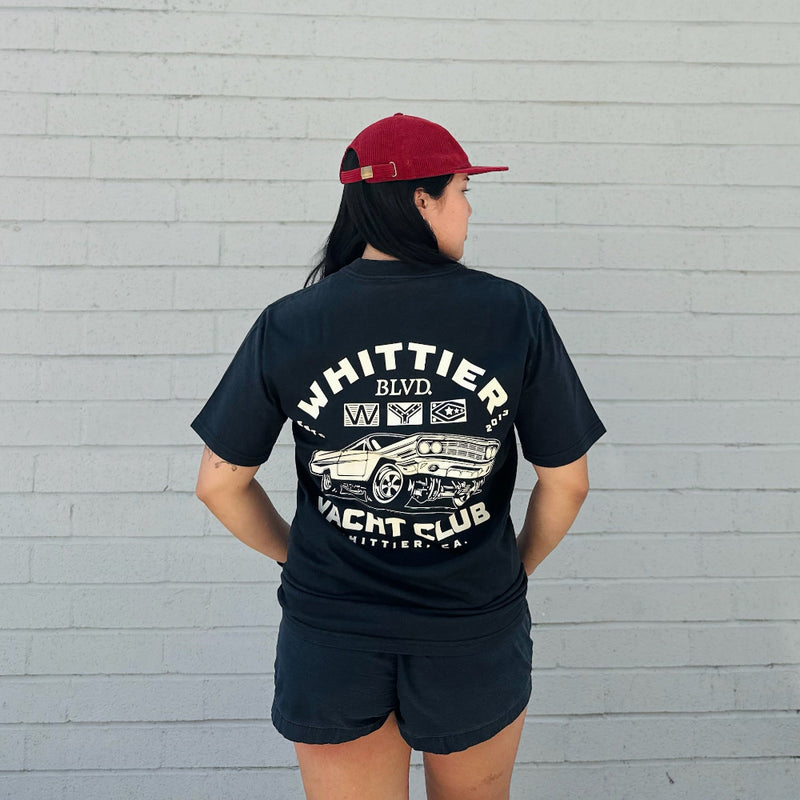 Heavy Faded Whittier Yacht Club Nautical Flag T-shirt
