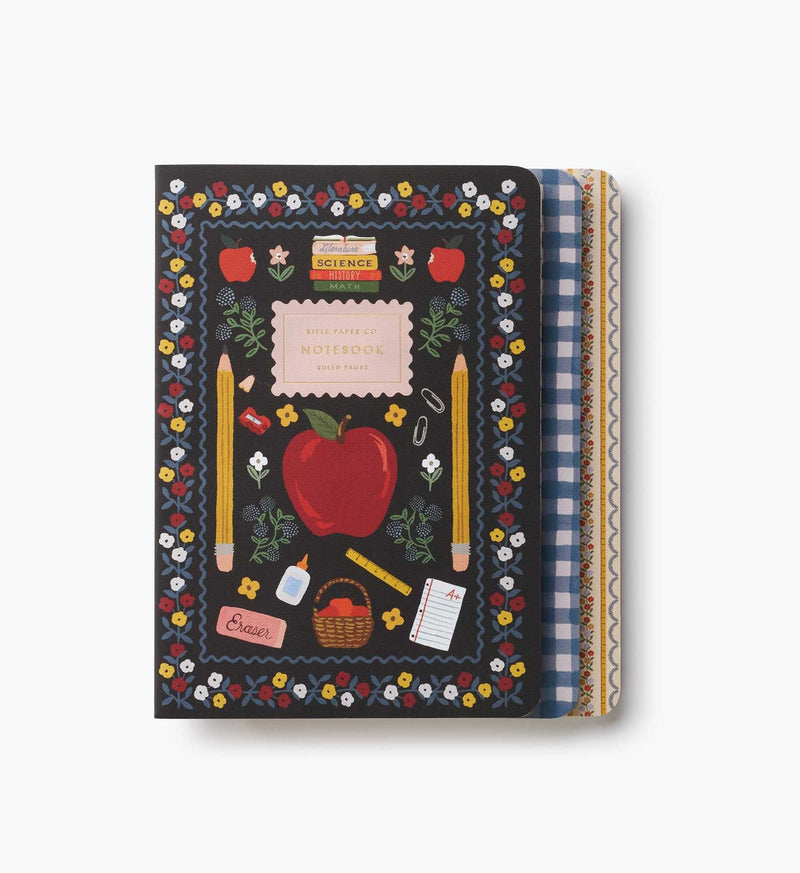 Assorted Set of 3 Schoolhouse Notebooks