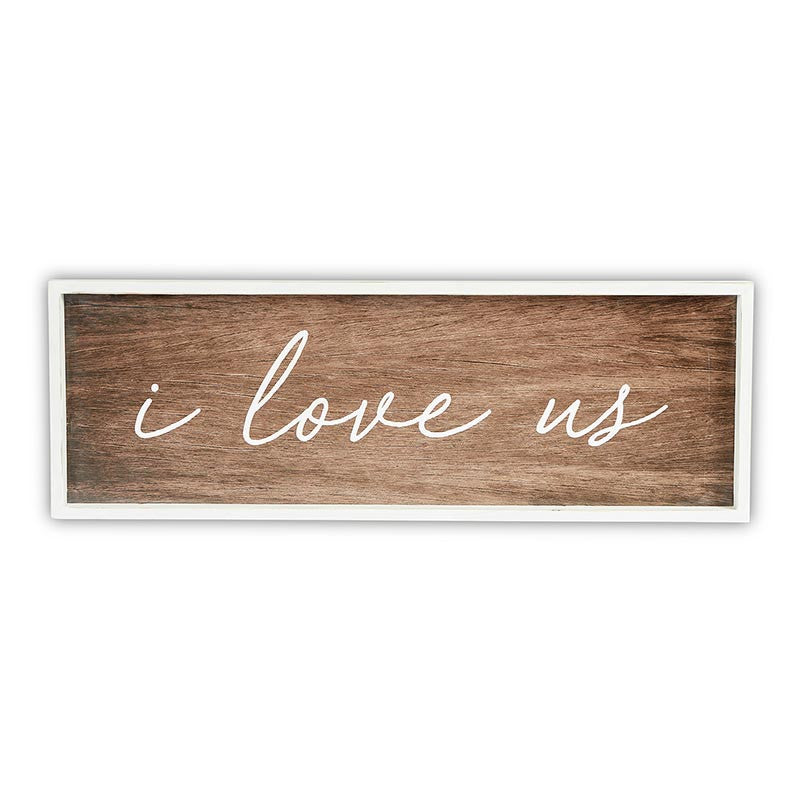 Dark Wood Sign | I love us
