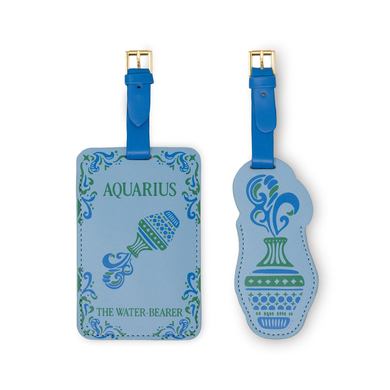 Kate Spade New York Astrology Luggage Tag Set of 2, Aquarius