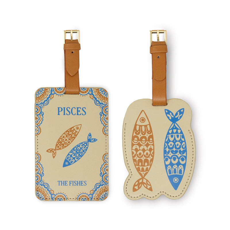 Kate Spade New York Astrology Luggage Tag Set of 2, Pisces