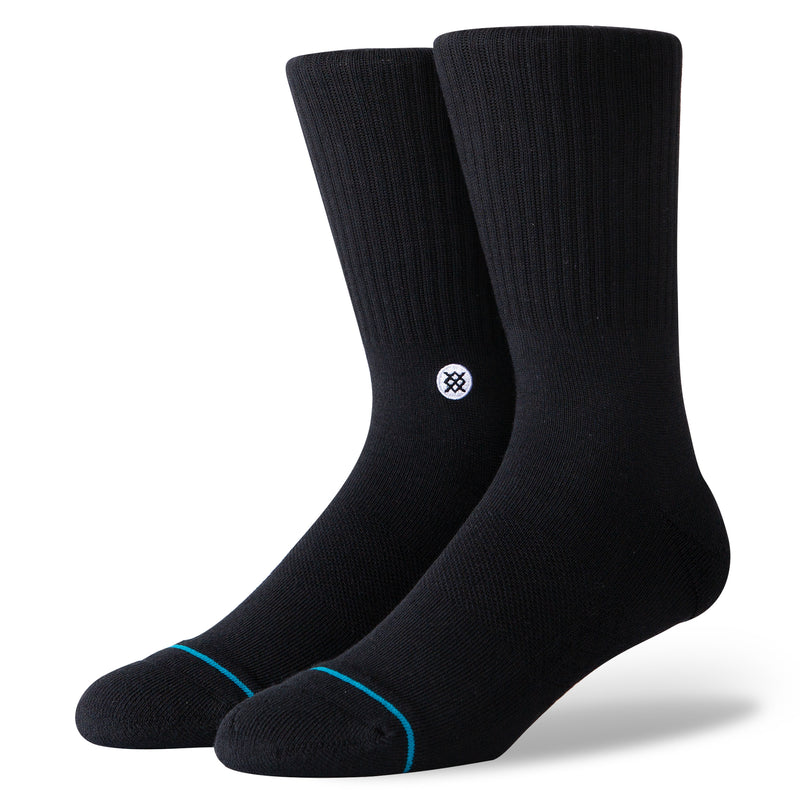 STANCE ICON SOCKS BLACK WHITE - LOCAL FIXTURE