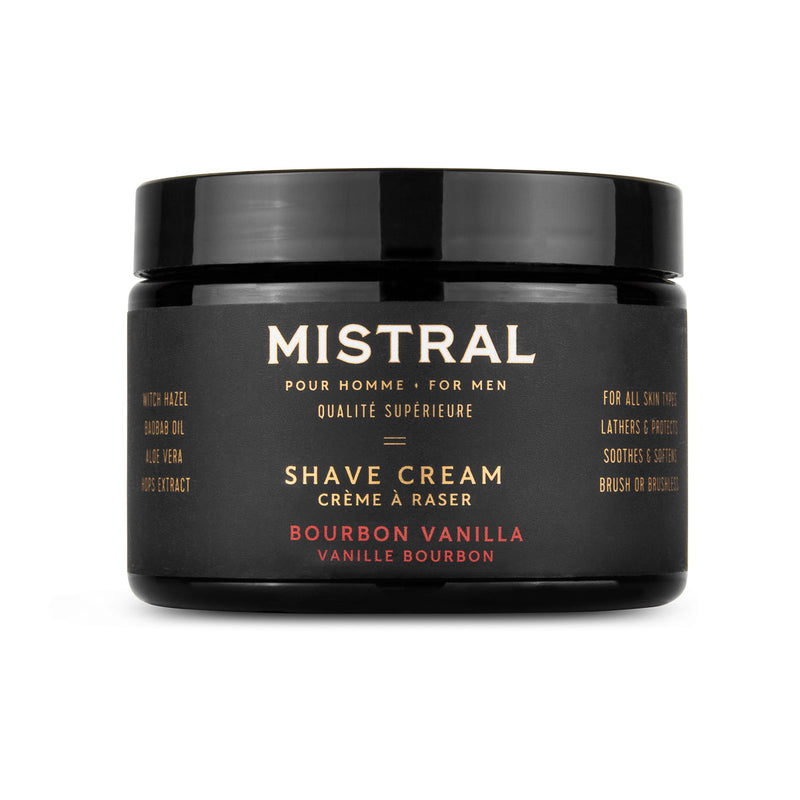 Mistral Men's Bourbon Vanilla Shave Cream
