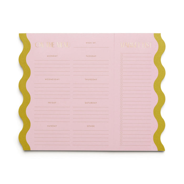 Meal Planner Notepad with Magnets | Pink + Chartreuse - LOCAL FIXTURE
