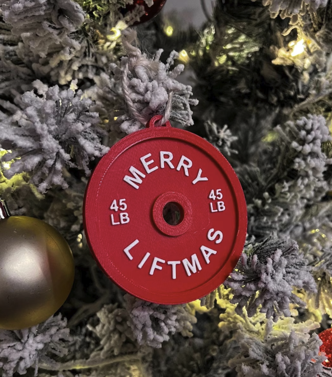 Merry Liftmas Christmas Ornament