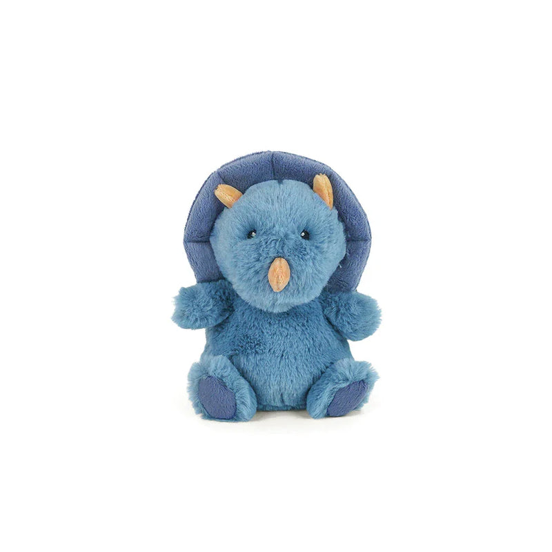 Mon Ami Blu Petit Dino blue faux fur triceratops plush