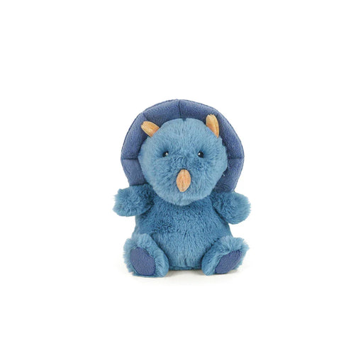 Mon Ami Blu Petit Dino blue faux fur triceratops plush