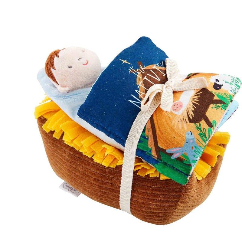 NATIVITY BOOK & SINGING BABY JESUS SET