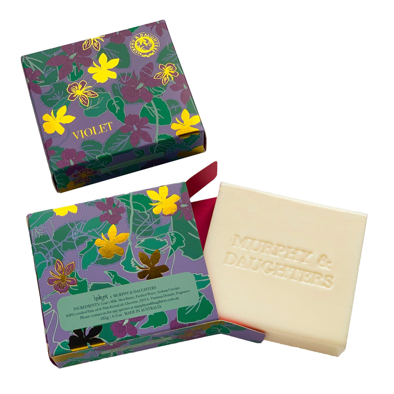 Murphy & Daughters Boxed Violet Soap
