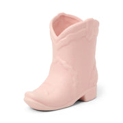Yuzu Woods Nashville boot candle in pink matte ceramic