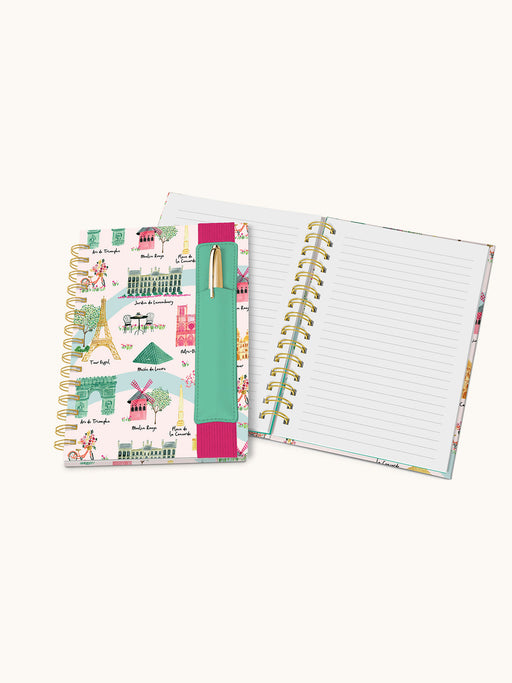 SIGHTS OF PARIS OLIVER NOTEBOOK WITH PEN POCKET - LOCAL FIXTURE