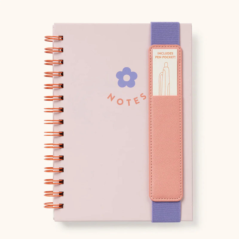 Pretty Posy Notes Oliver Notebook Pen Pocket