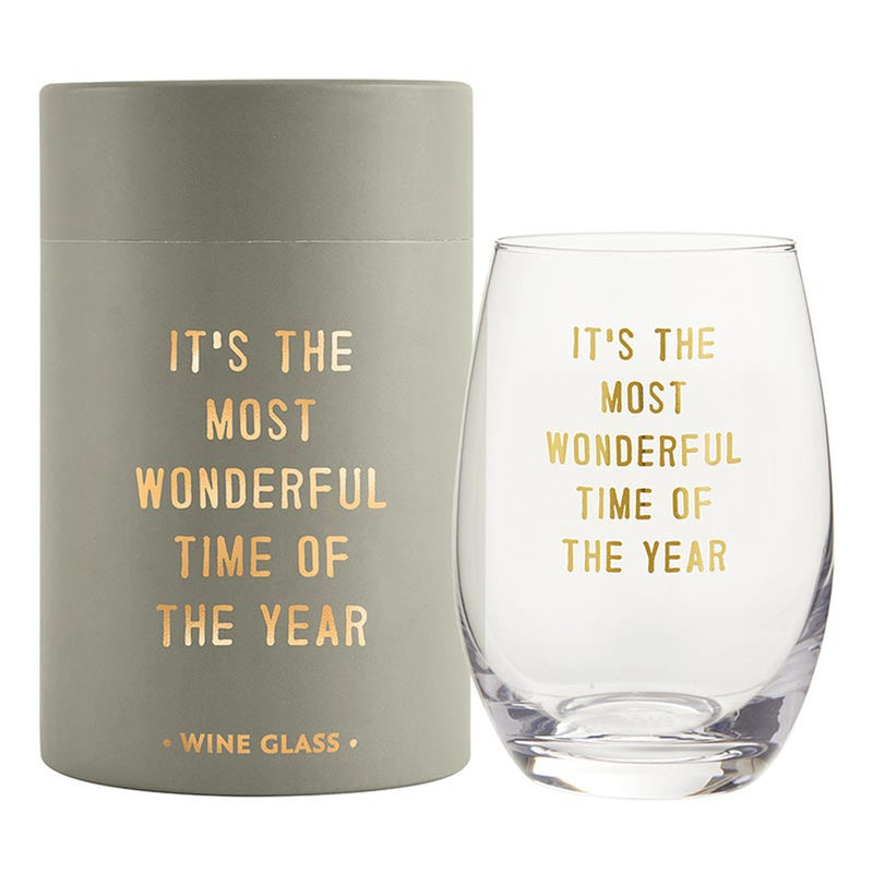 Stemless Wine Glass | The Most Wonderful Time