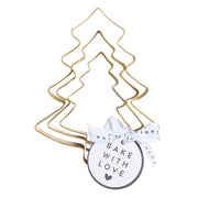 Gold Cookie Cutter Set - Set of 3