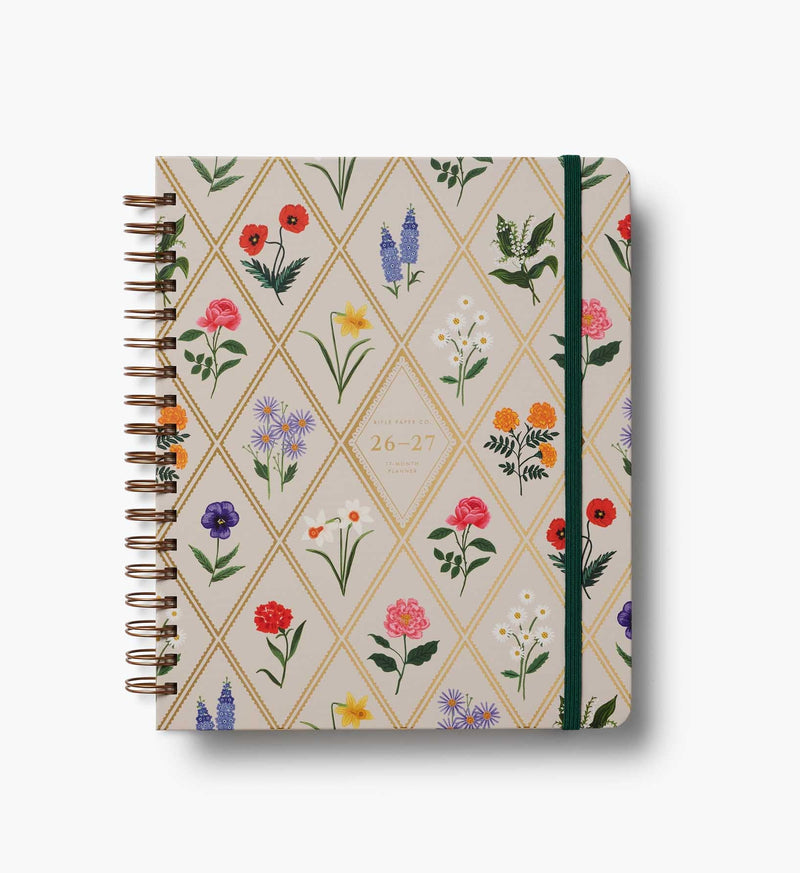 2027 Garden Study 17-Month Academic Hardcover Spiral Planner