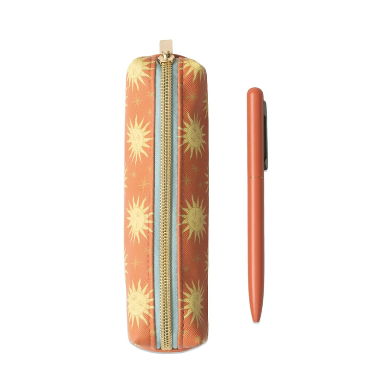 Pen & Pouch Set - Terracotta Sun