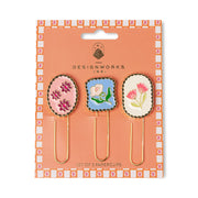 Set of 3 Paperclips - Framed Floral