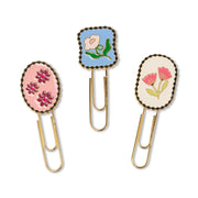 Set of 3 Paperclips - Framed Floral, detail