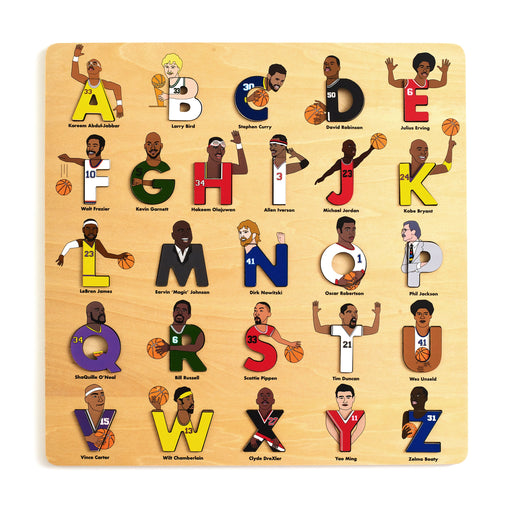 Basketball Legends Wooden Alphabet Puzzle - LOCAL FIXTURE