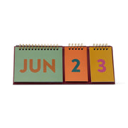 Perpetual Desk Calendar - Colorblock, shown on a desk