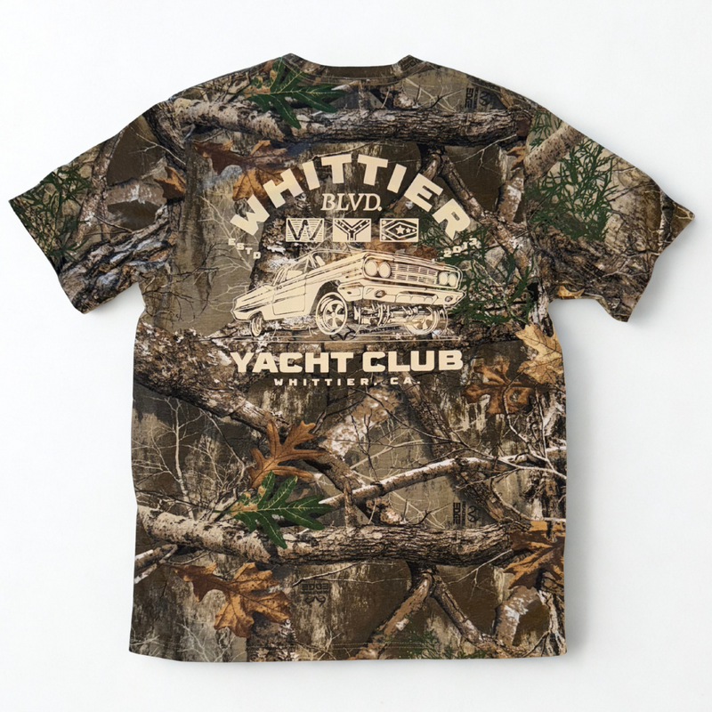 Whittier Yacht Club Nautical Flag Real Tree T-shirt