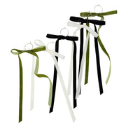 Velvet Bow Wine Charms - Green - Set of 6
