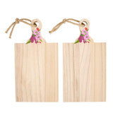 Mini Paulownia Wood Flower Boards | Set of 2