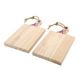 Mini Paulownia Wood Flower Boards | Set of 2