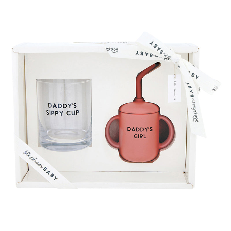 DOF Glass + Sippy Cup Set | Dad + Daughter