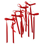 Velvet Bow Wine Charms - Red - Set of 6