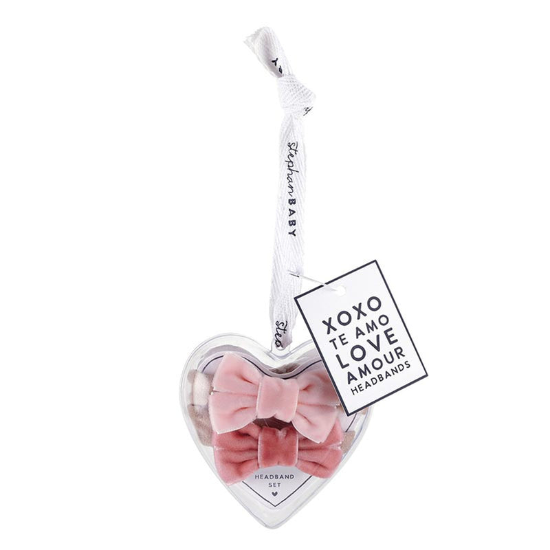 Heart Ornament + Headband Set | Pink/Rose