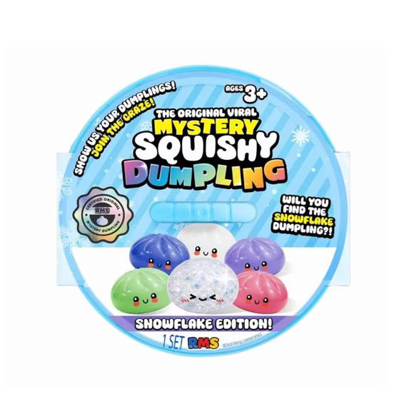 Snowflake Edition   Squishy Mystery Dumpling Bao Bun Fidget Toy