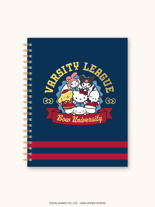 Hello Kitty and Friends Varsity Extra-Large Spiral Notebook with Pocket & Sticker Sheet