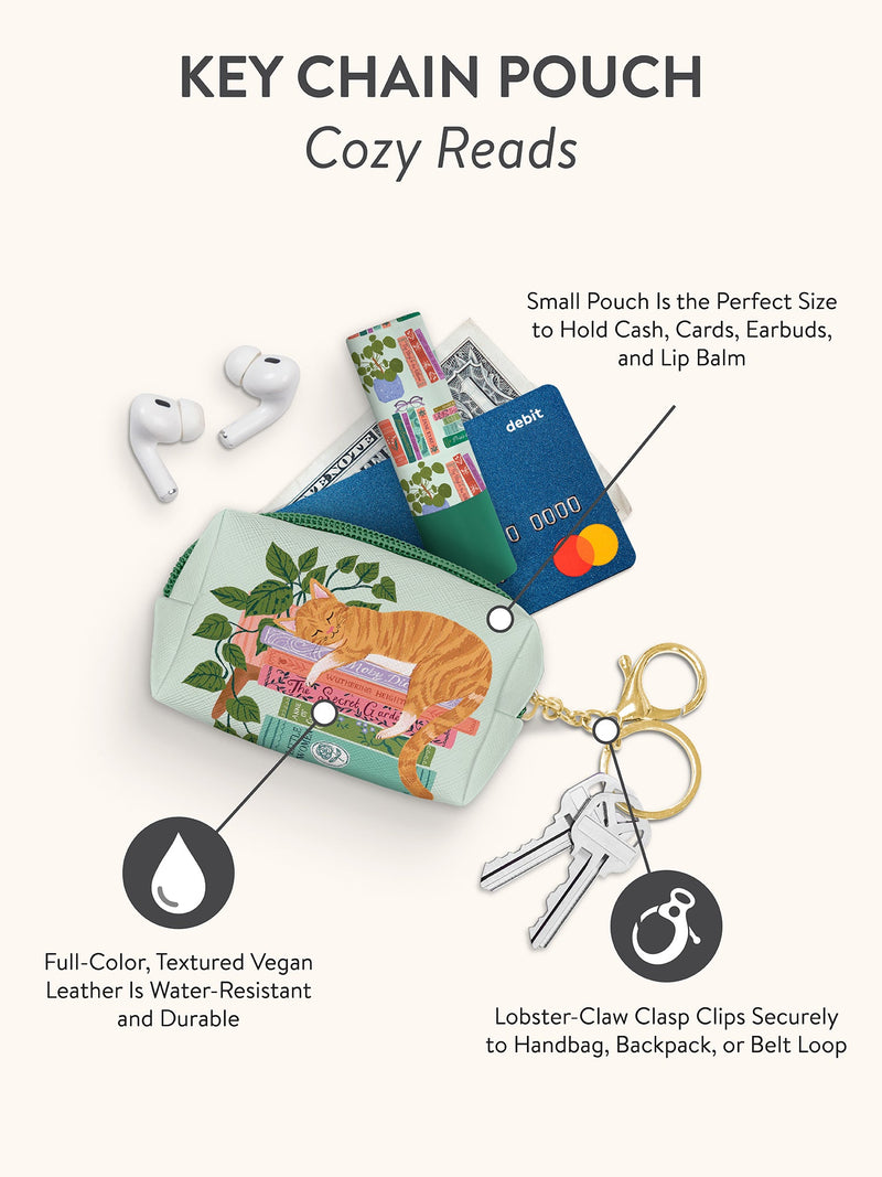 Cozy Reads Key Chain Pouch