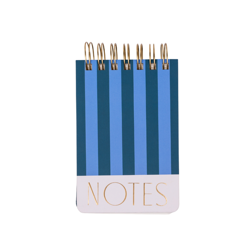 Chunky Small Twin Wire Notepad - Blue & Navy