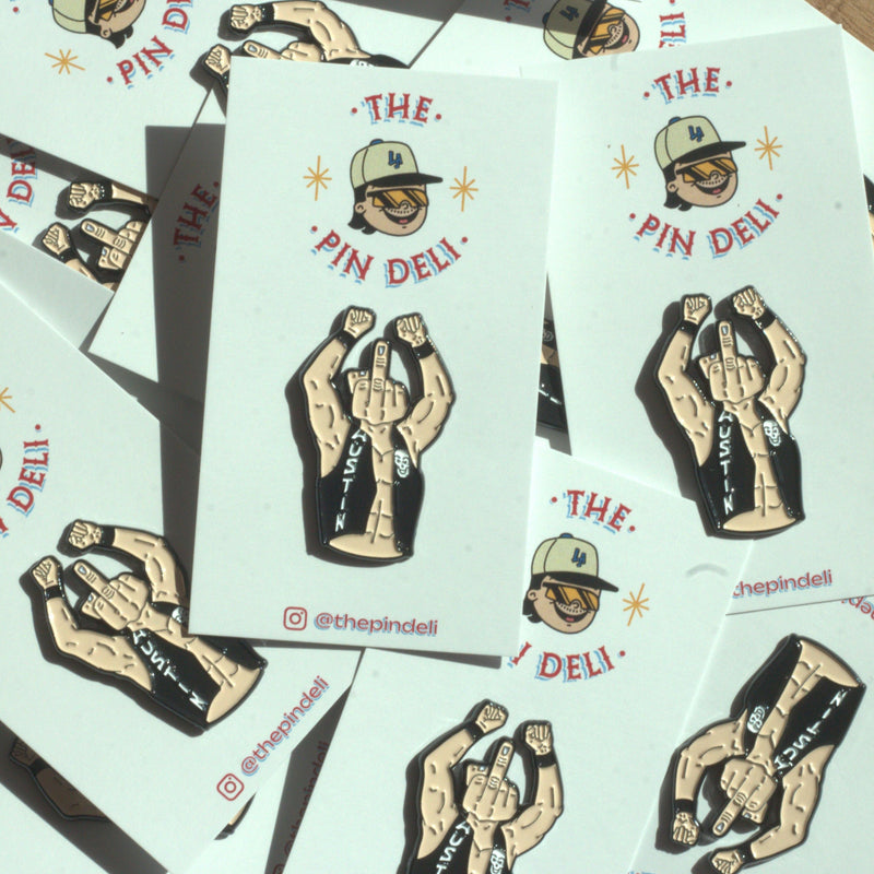 STONE COLD MIDDLE FINGER PIN - LOCAL FIXTURE