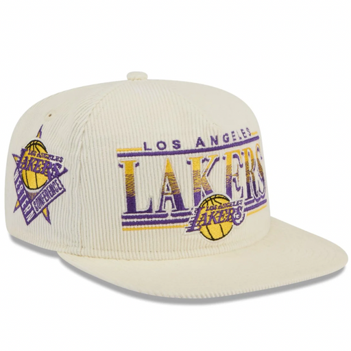 New Era Golfer Corduroy Throwback Hat | Los Angeles Lakers - LOCAL FIXTURE