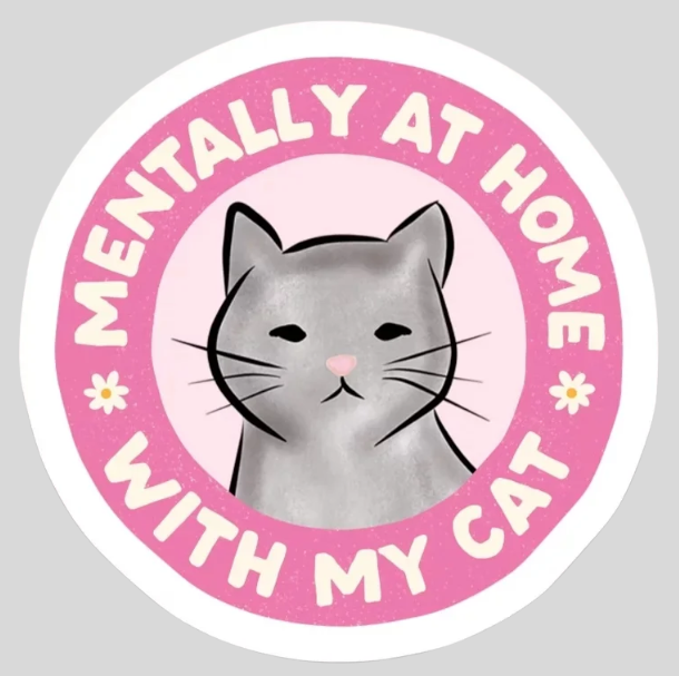 At Home With Cat Sticker