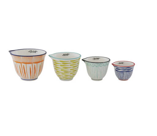 Hand-Stamped Measuring Cups with Stripes - LOCAL FIXTURE