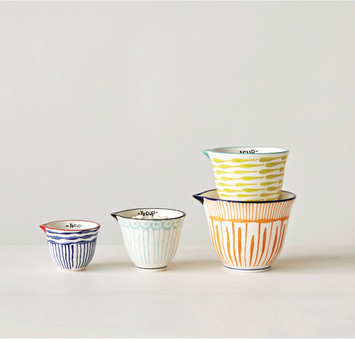 Hand-Stamped Measuring Cups with Stripes - LOCAL FIXTURE